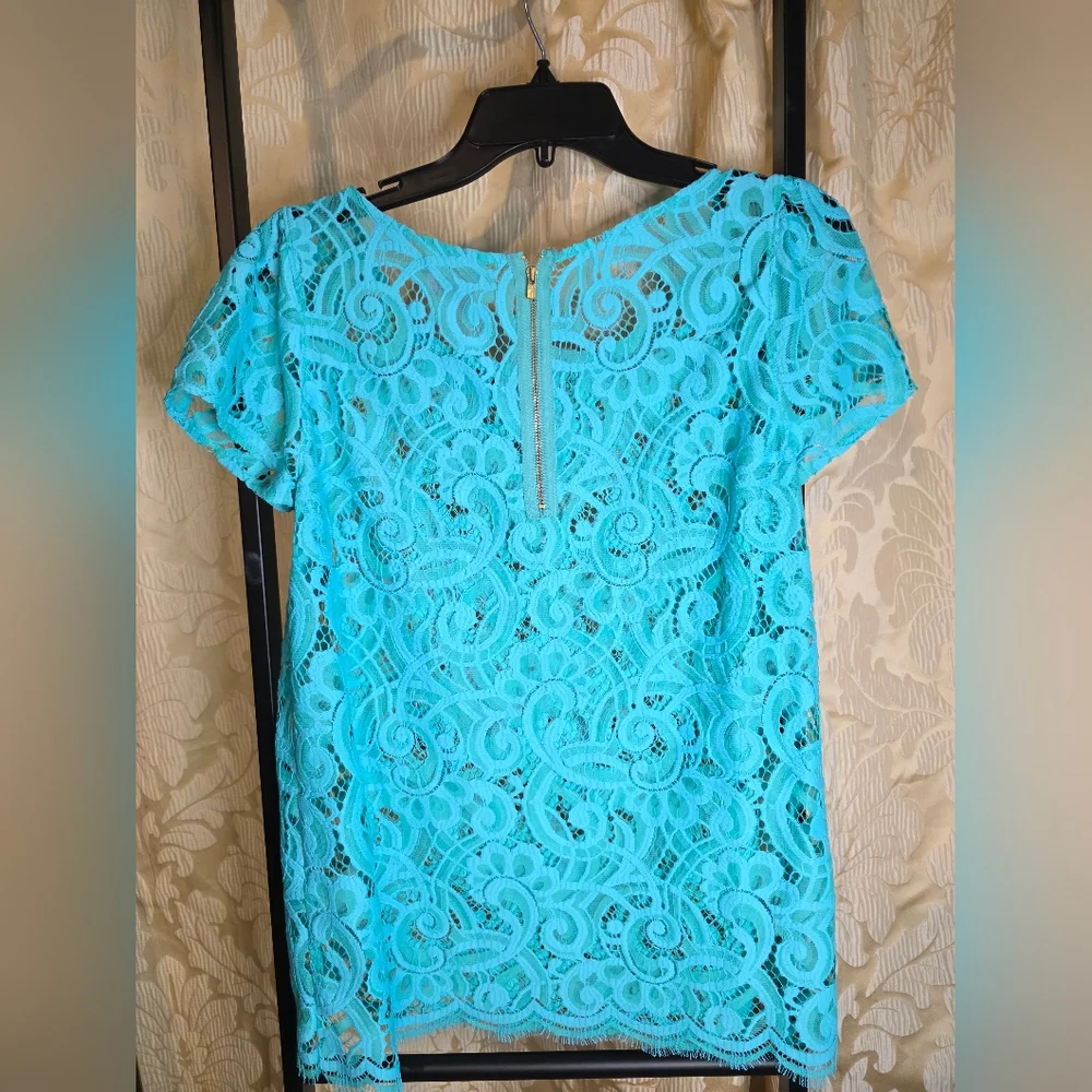 Lilly Pultizer Women Lace Blouse Medium - Picture 3 of 5